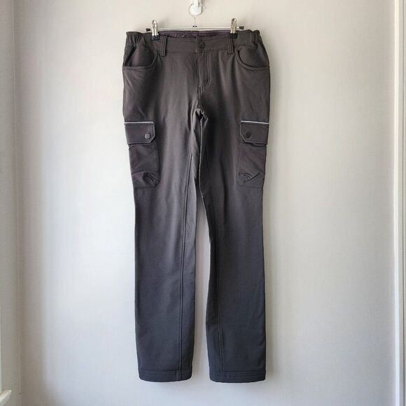 Duluth Flexpedition Pants | Size 6 Tall | Gray Slim Leg Cargo Pockets Gray Lined - Picture 1 of 9